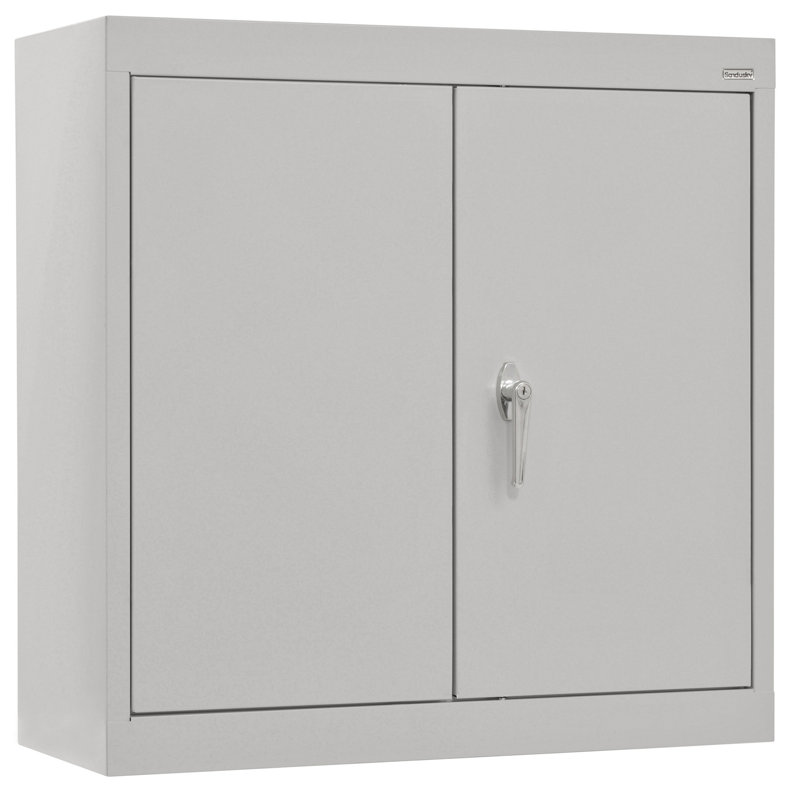Steel Single Storage Cabinet ( 26'' H x 30'' W x 12'' D), Dove Gray
