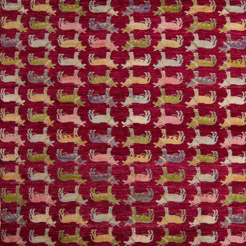 Abstract Indoor Rug, Square 5'