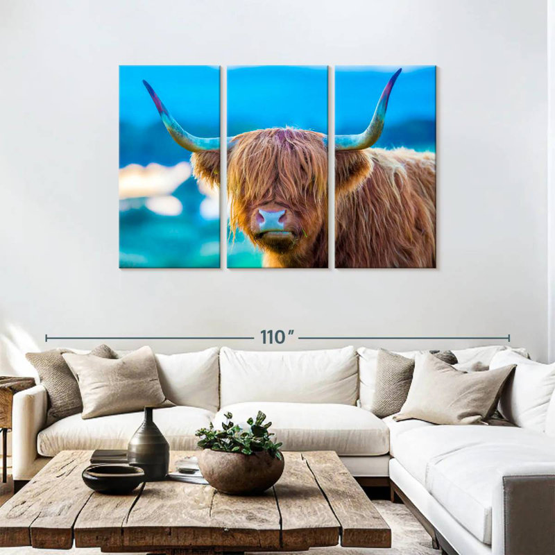 Brampt Shaggy Cow, 48" H x 74" W