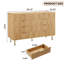 Commode de rangement cannelée moderne à 8 tiroirs avec rangement de 55 po pour le couloir de la chambre à coucher
