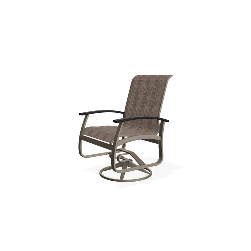Belle Isle Outdoor Dining Armchair, Beacon Taupe Sunbrella®, Black P70, Textured Graphite