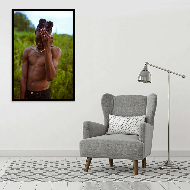 Good Good Black Art «Ring of Protection» par Sydney A. Foster | Portrait d'un soldat à deux esprits - 2022, Noir