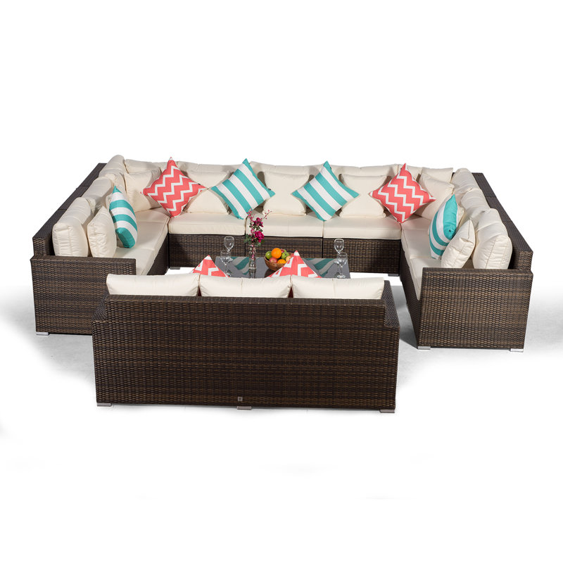 Yancey 5 Seater Rattan Corner Sofa Set