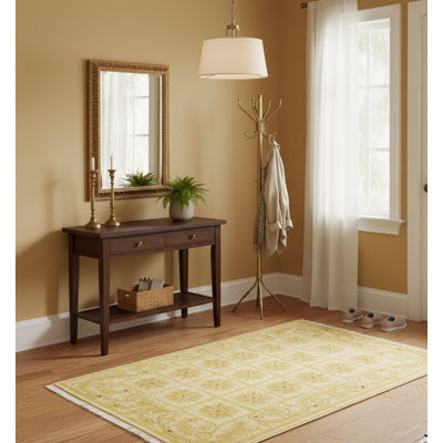 Tapis oriental beige doré moderne 3 x 5