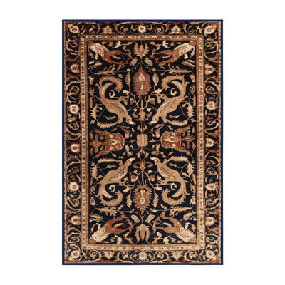Machine Washable Persian Purple Area Rug