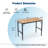 48" Heavy-Duty Adjustable Workbench For Garage, Shop Table W/Rubber Pads,  Workstation Weight Capacity Over 2000 Lbs
