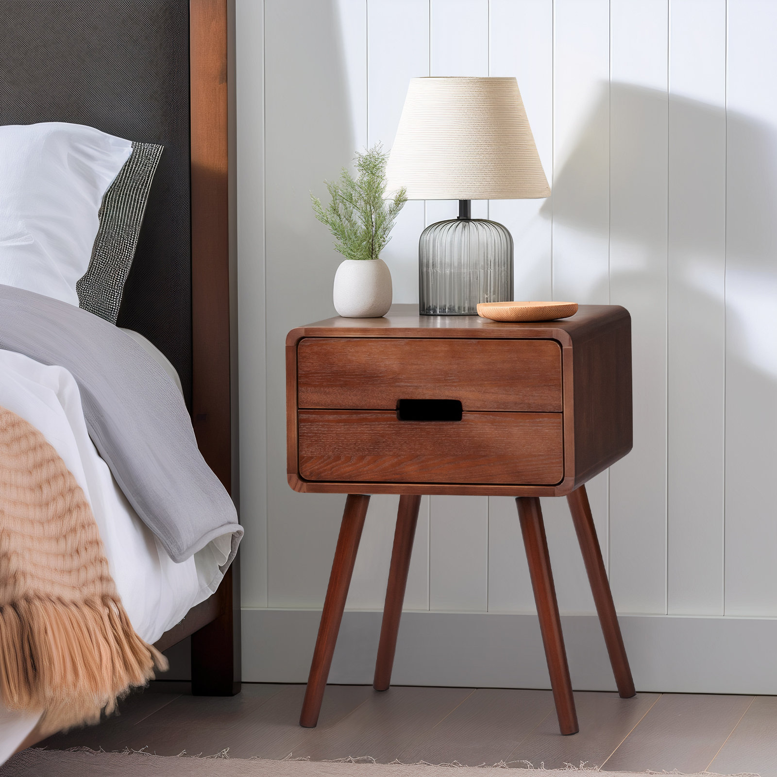 Wade Logan® Bohuslav Solid Wood Nightstand & Reviews | Wayfair