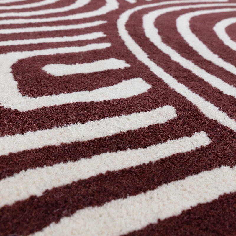 Gina Geometric Wool Hand Tufted Area Rug, Rectangle  200 x 290 cm