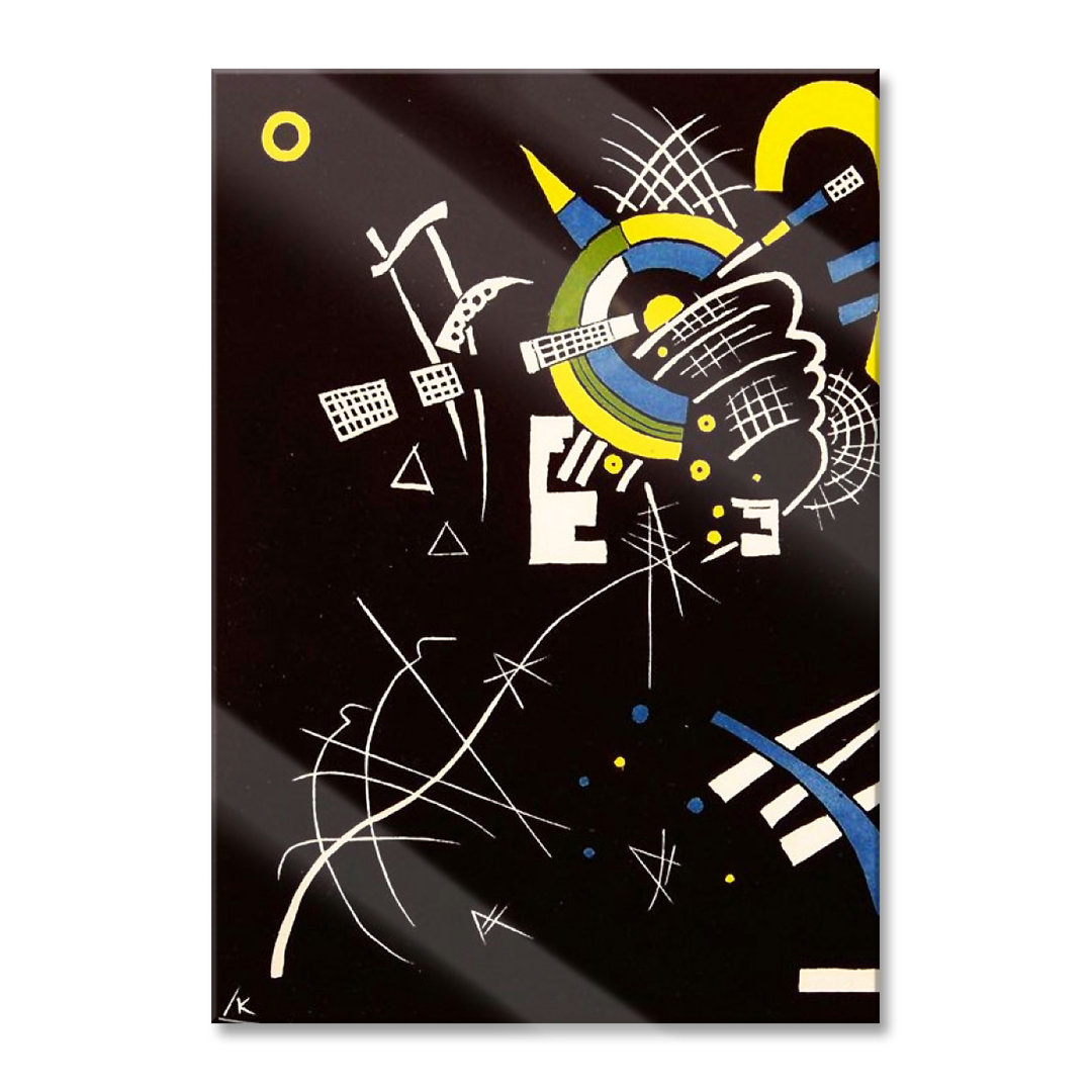 Glasbild | Wandbild Auf Echtglas | Wassily Kandinsky - Anmutiger Aufstieg | Inkl. Aufhängung Und Abstandshalter