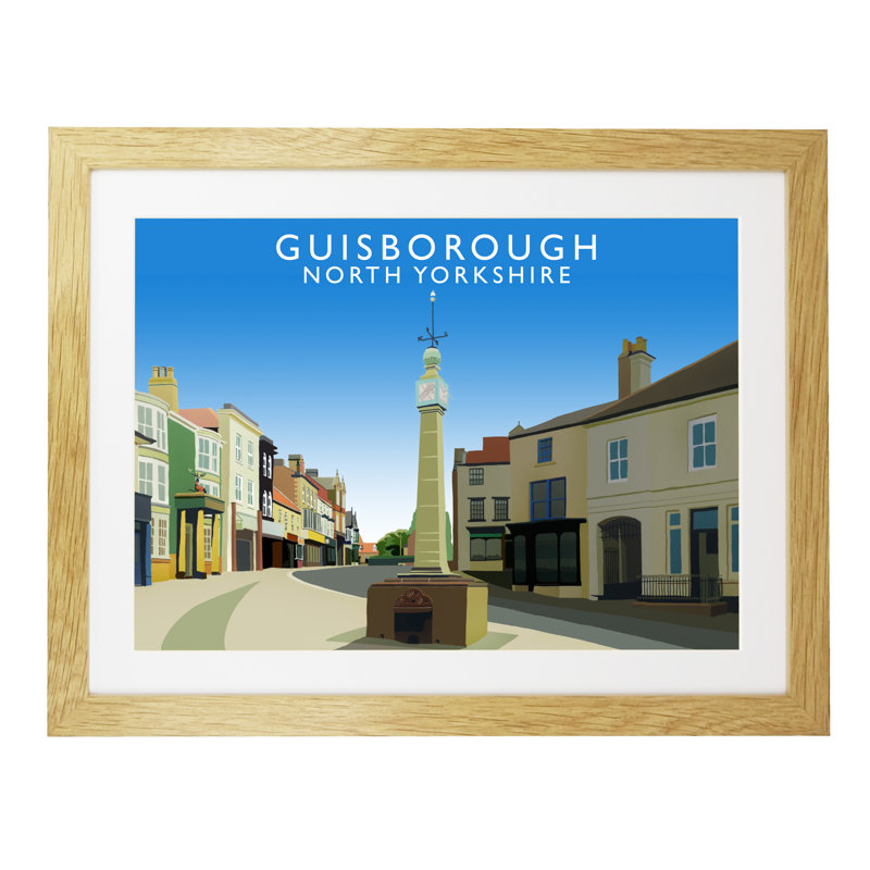 Guisborough 2 by Richard O'Neil - Print, Oak Wood Frame, 33.5 cm H x 43.5 cm W x 2.2 cm D