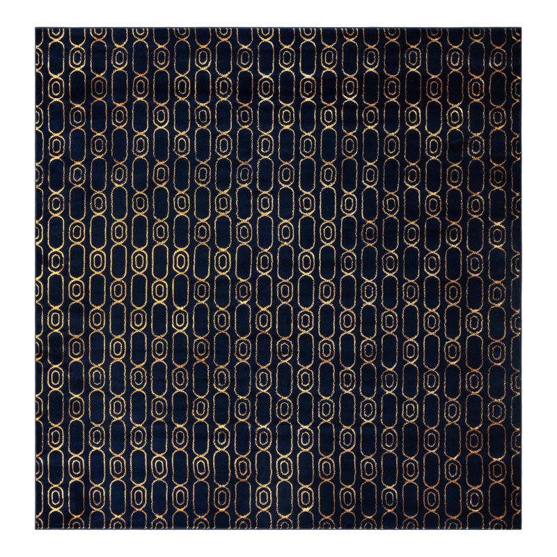 Tapis bleu marine et doré Latitude Run®, Carré 10 pi