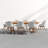 Anautica 8 - Person Wood Patio Dining Set with Rectangular Table