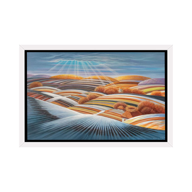 " To The Home Nests " by Oleg Shupliak, 40" H x 60" W x 1.5" D, White Framed Canvas