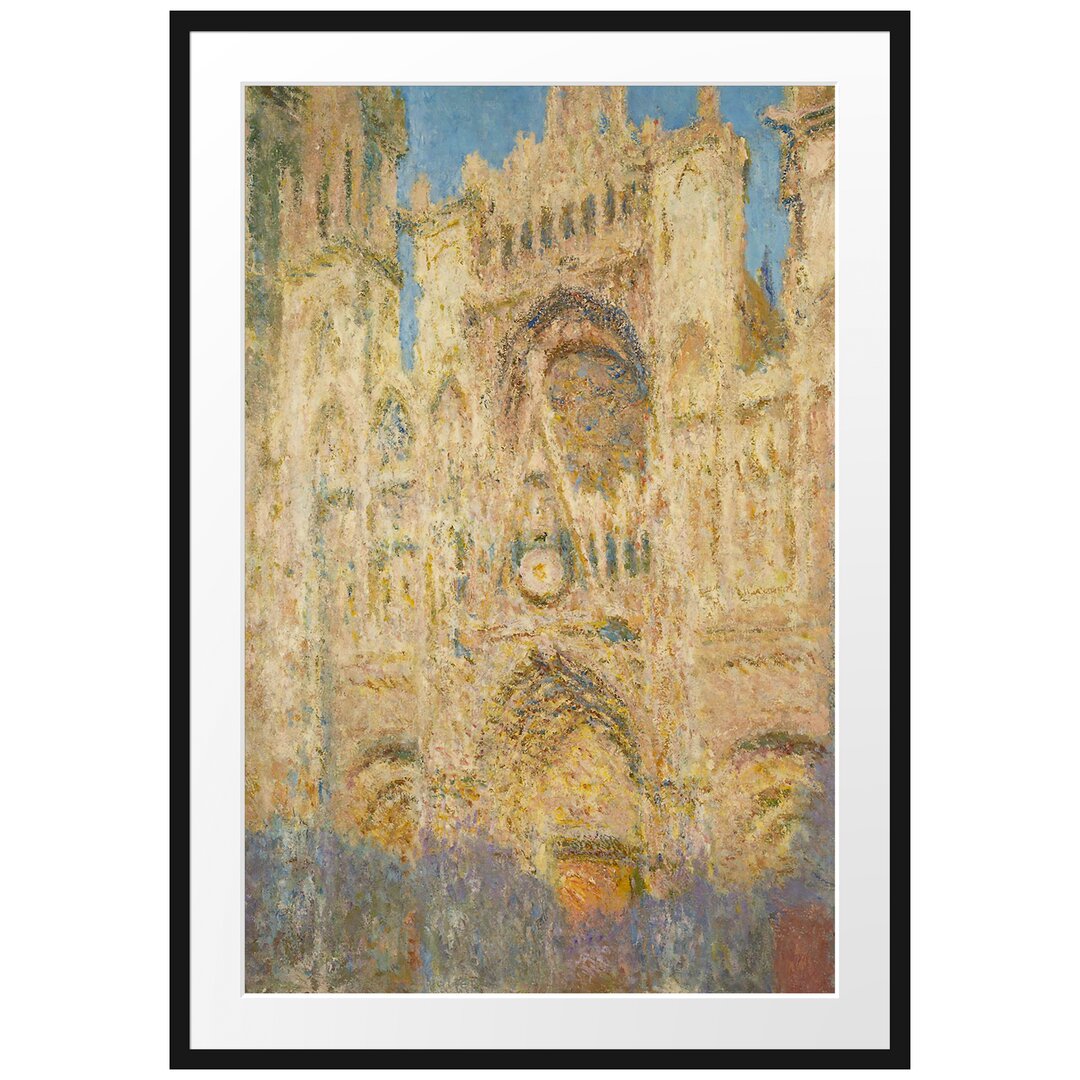 Gerahmter Kunstdruck Rouen Cathedral II von Claude Monet