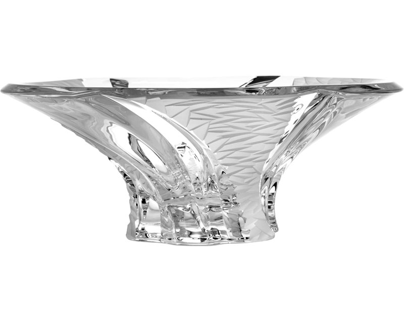 Bohemian Crystal A1768728B1D9406FBEC8160E03B1B9B3 Bol de 12¼ po «Jazz» transparent, centre de table décoratif, cristal tchèque, bol de fruits