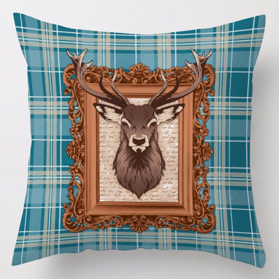 Ackley Plaid Square Cushion Cover