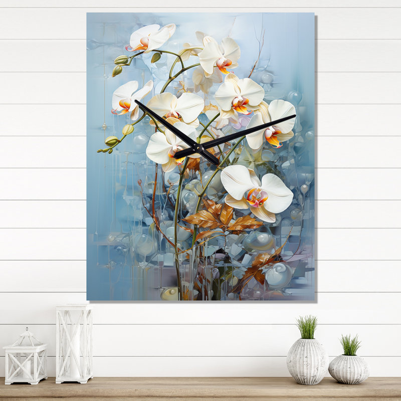 Horloge murale Gristian - Orchids, Moyen