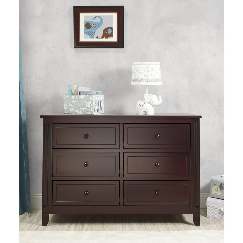 Berkley 6-Drawer Double Dresser with Full-Extension Glides, Espresso