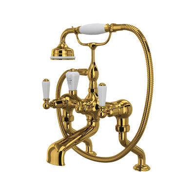 Edwardian Traditional Exposed Deck Mount Tub Filler