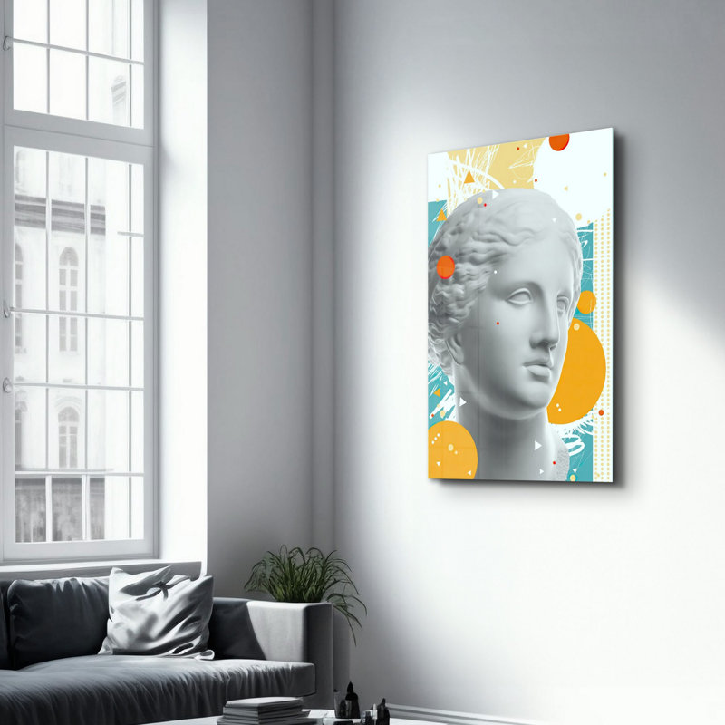Peinture murale élégante en verre trempé 18,1 po x 28,3 po | 100% verre trempé, épaisseur: 0,16 pouce | Imprimé UV pour des couleurs éclatantes et une durabilité | Parfait pour la décoration intérieure et l'esthétique moderne