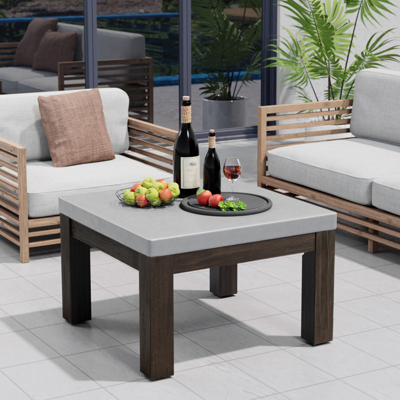 Table d'appoint Momig, Gris / brun