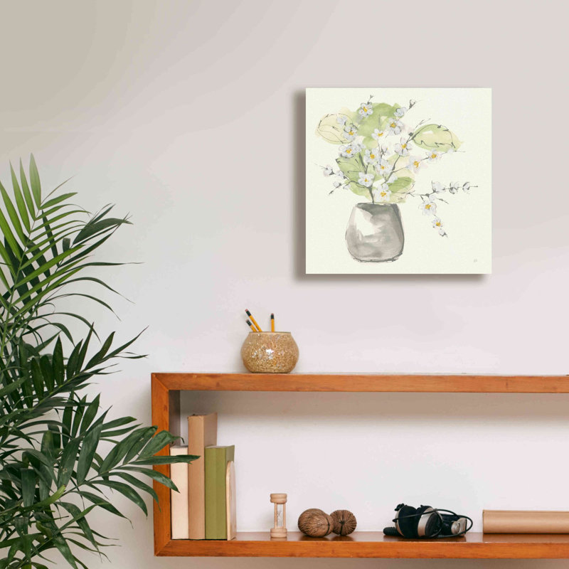 «Plant Blossom I» par Chris Paschke, estampe numérique sur toile, H 12 po x l 12 po x P 0,75 po