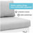 4-Piece Modern Aluminum Sectional Patio Conversation Set,  7-Seat Outdoor Sofa With Thick Cushions & White Frame And Coffee Table