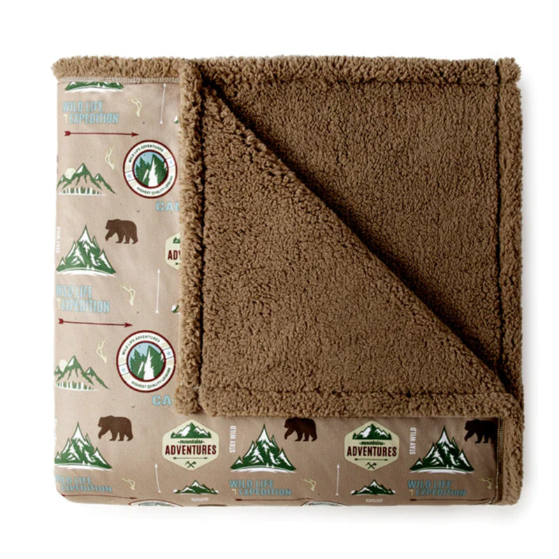 Couverture en sherpa Micro Flannel MD, Simple (l 66 po x L 90 po), Camping