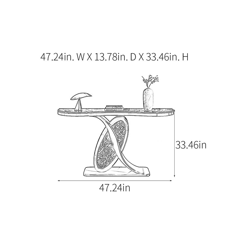 Console 47,24 po Fonville, H 33,46 po x l 47,24 po x P 13,78 po