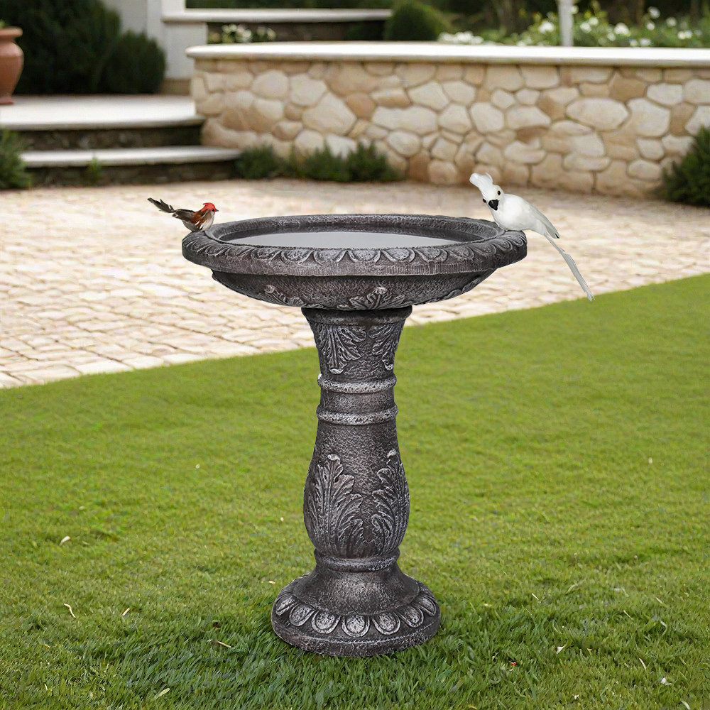 Aflowa Bain D'oiseaux En Métal, 71,1 Cm, Grand Bain D'oiseaux