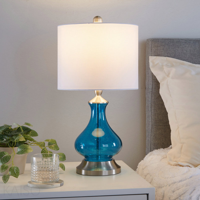 Lampe d'appoint en verre 22 po Jasmine