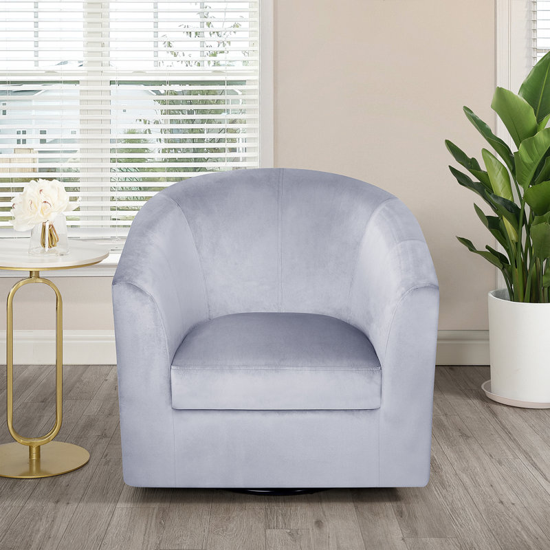 Hohenstein 360 Degree Swivel Barrel Chairs, accent chairs for living room with armrest, Modern Accent chair