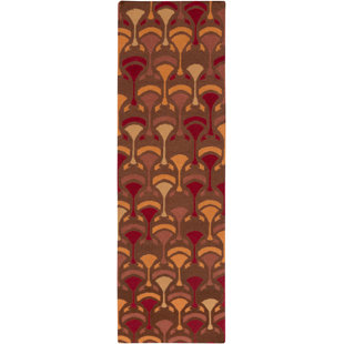 Tapis de zone cerise en laine handwoven Voyages