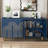 Modern Fluted Sideboard Buffet With Storage