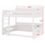 Lit superposé peu encombrant avec tablettes de rangement et ports USB-1155838627