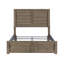 Rustique de style rustique avec lit à panneau double 1pc
