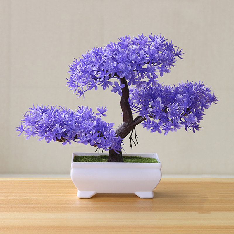 Bonsaï artificiel, faux mini arbre Bonsai artificiel plante en pot ornement décoration d'intérieur vert Bonsai plantes d'intérieur