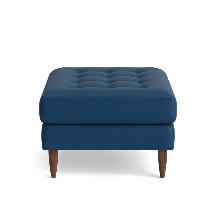MCM Ottoman, Leather - Deep Blue