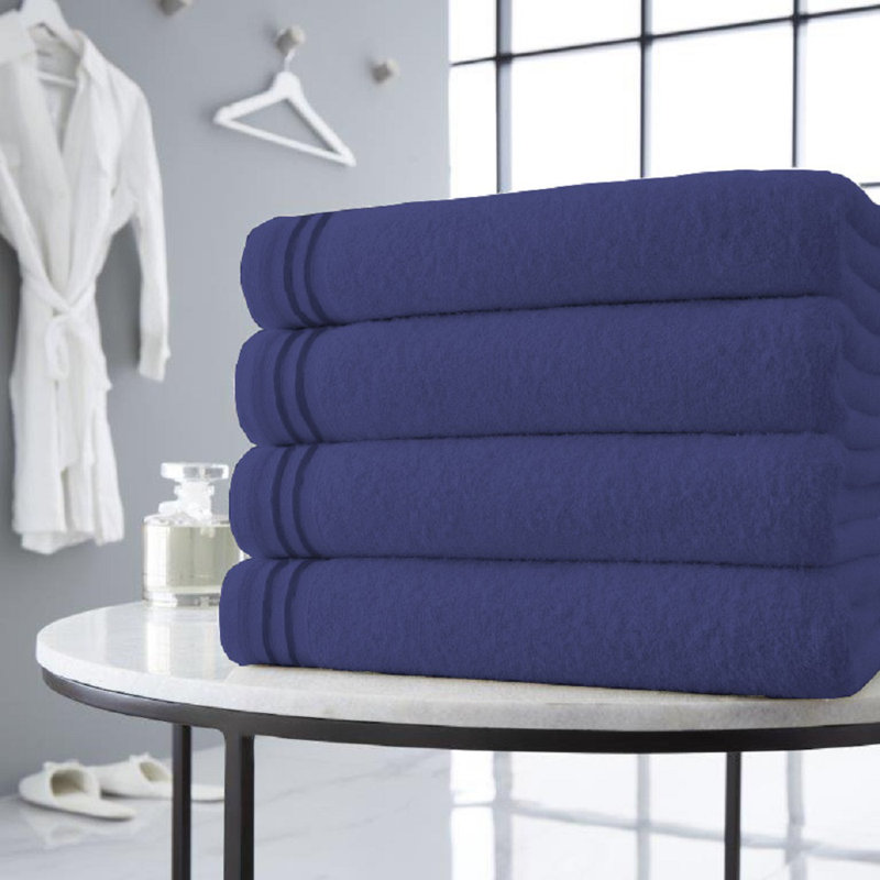 4pk Wilsford Bath Sheet 75x135, Navy