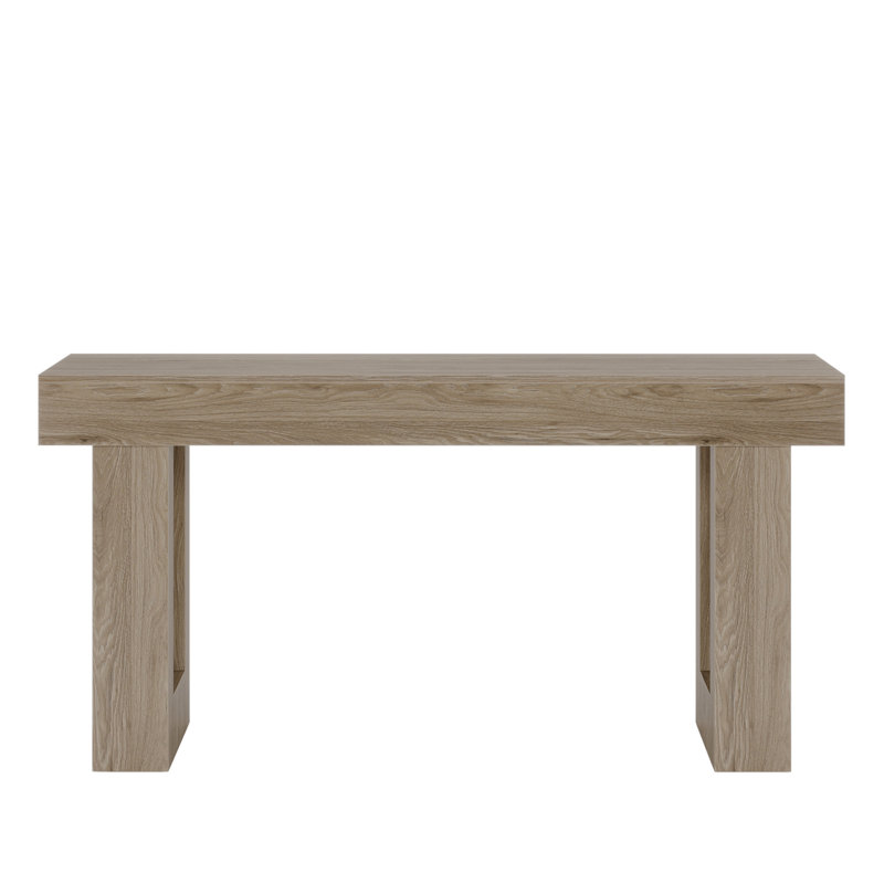 63 Inches Farmhouse Console Table – Extra Long Narrow Sofa Table Behind Couch, Gray