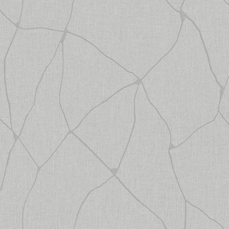 Unito Kintsugi Vinyl/Non-Woven Wallpaper Roll, Gilded Gray