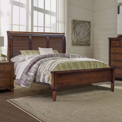Etelvina Solid Wood Low Profile Sleigh Bed -  Canora Grey, 20771E3217614A1FA9290ED7D8522371