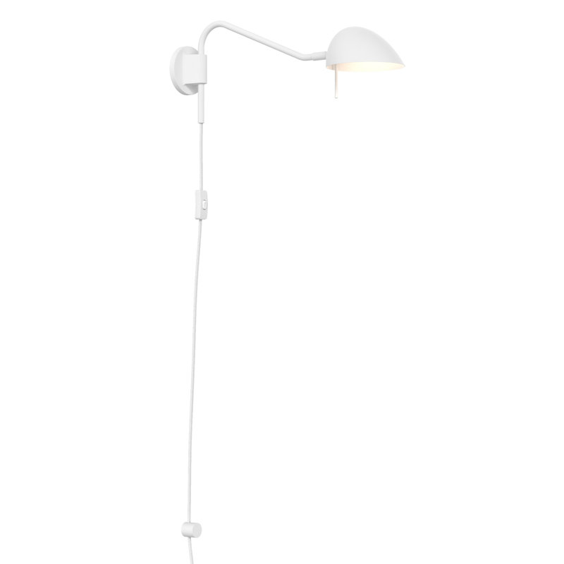 Serge 1 - Light Armed Sconce, Matte White