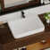 Reno 23" W x 18" D Rectangular Vitreous China Semi-Recessed Vessel Bathroom Sink with Three Overflow