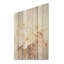Hibiscus beige, peinture I - Hibiscus, art mural sur bois de pin naturel-2100132706