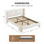 Structure de lit rembourrée avec tête de lit et ports USB, conception en nuage, aucun sommier nécessaire, blanc crème-396298051-424805972
