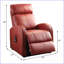 Fauteuils inclinables, fauteuil inclinable électrique en PU rouge rubis moderne | Rouge rubis | Polyuréthane