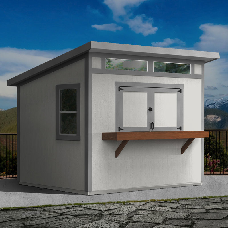Key West Wood Bar Shed 10 ft. W x 8 ft. D (Professional Installation Available), No, No