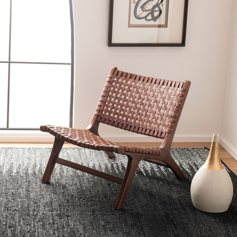 Chaise parsons Millner, Brun, Cuir cognac
