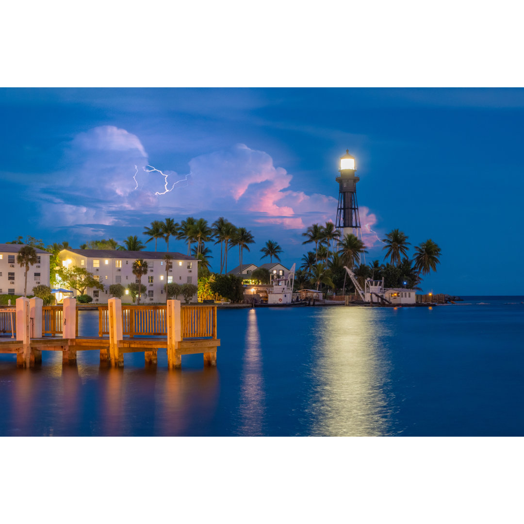 Hillsboro Inlet Leuchtturm von Michael Warren - Druck ohne Rahmen auf Leinwand